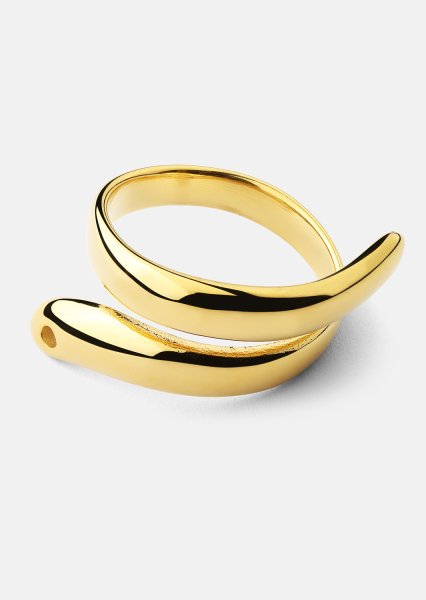 Sormus Wave - 18k Kullattu