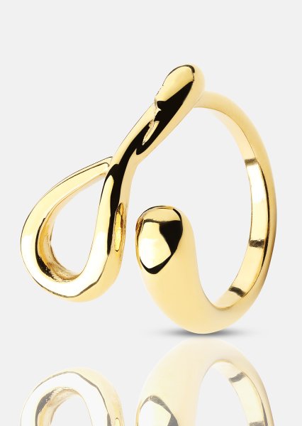 Sormus Loop - 18k Kullattu