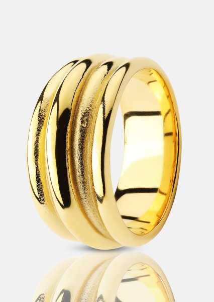 Sormus Aurora Bold - 18K Kullattu
