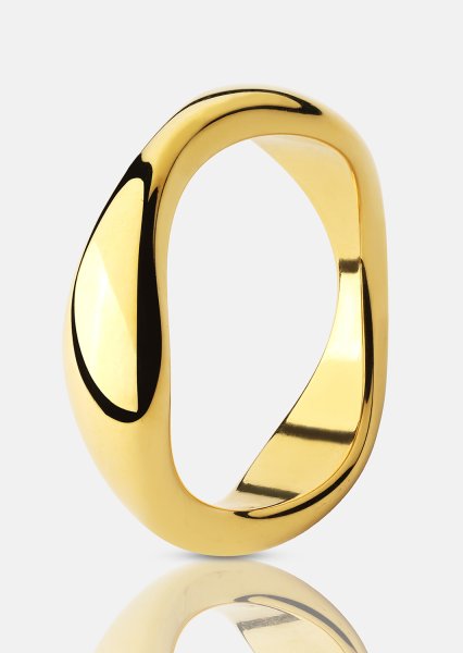 Sormus Organic Curve - 18k Kullattu