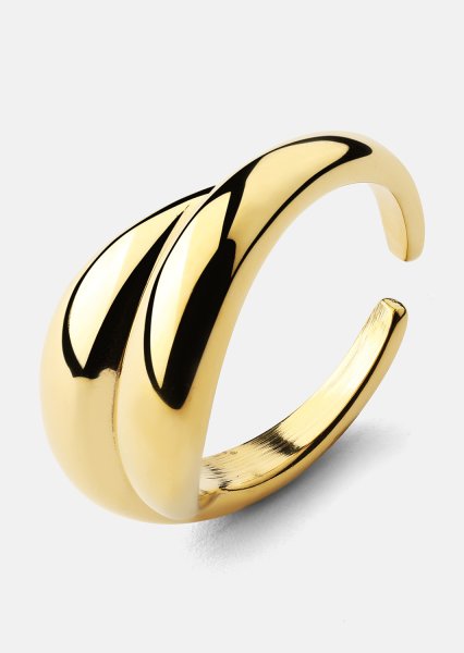 Sormus Wave Bold - 18k Kullattu