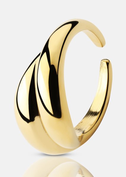 Sormus Wave Bold - 18k Kullattu
