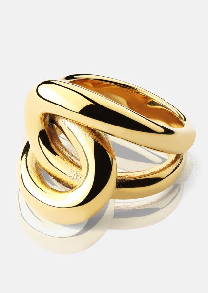 Sormus Infinity Knot - 18k Kullattu