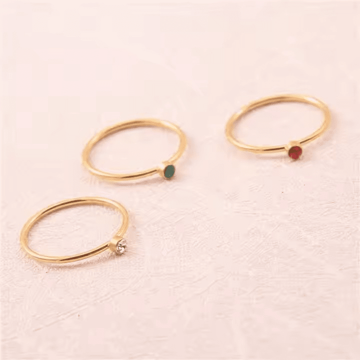 Trinity Prisma Sormus - 18k Kullattu