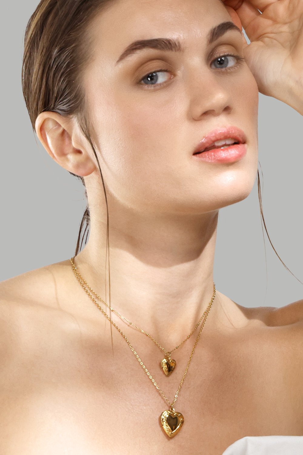 Kaulakoru Golden Heart big - 18k Kullattu