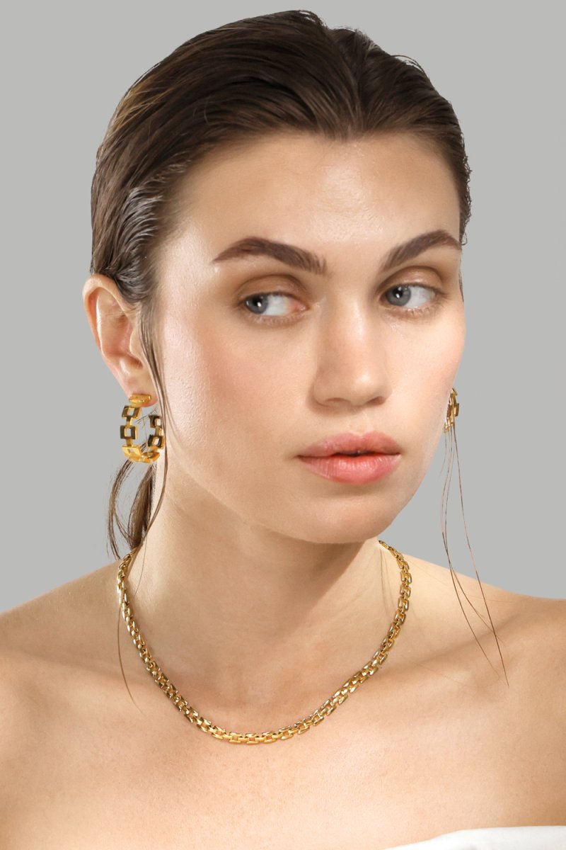 Korvakoru GeoHoops- 18k Kullattu