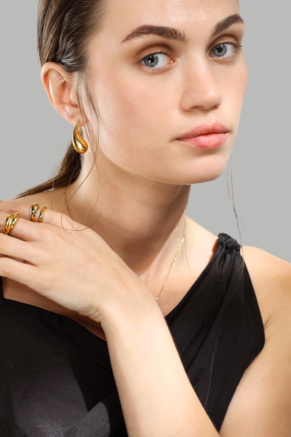 Sormus Wave Bold - 18k Kullattu