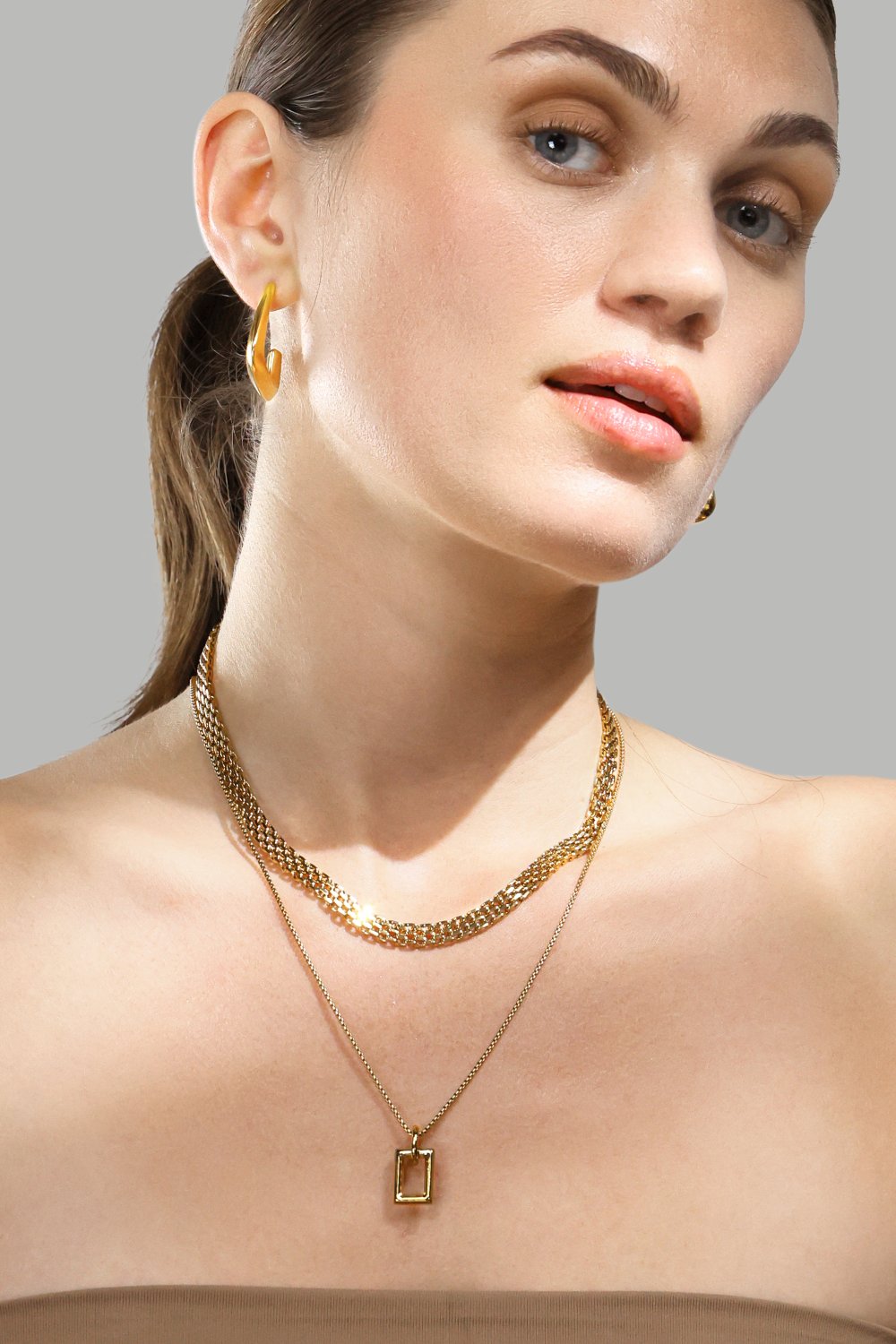 Kaulakoru Geometrisk Grace – 18k Kullattu