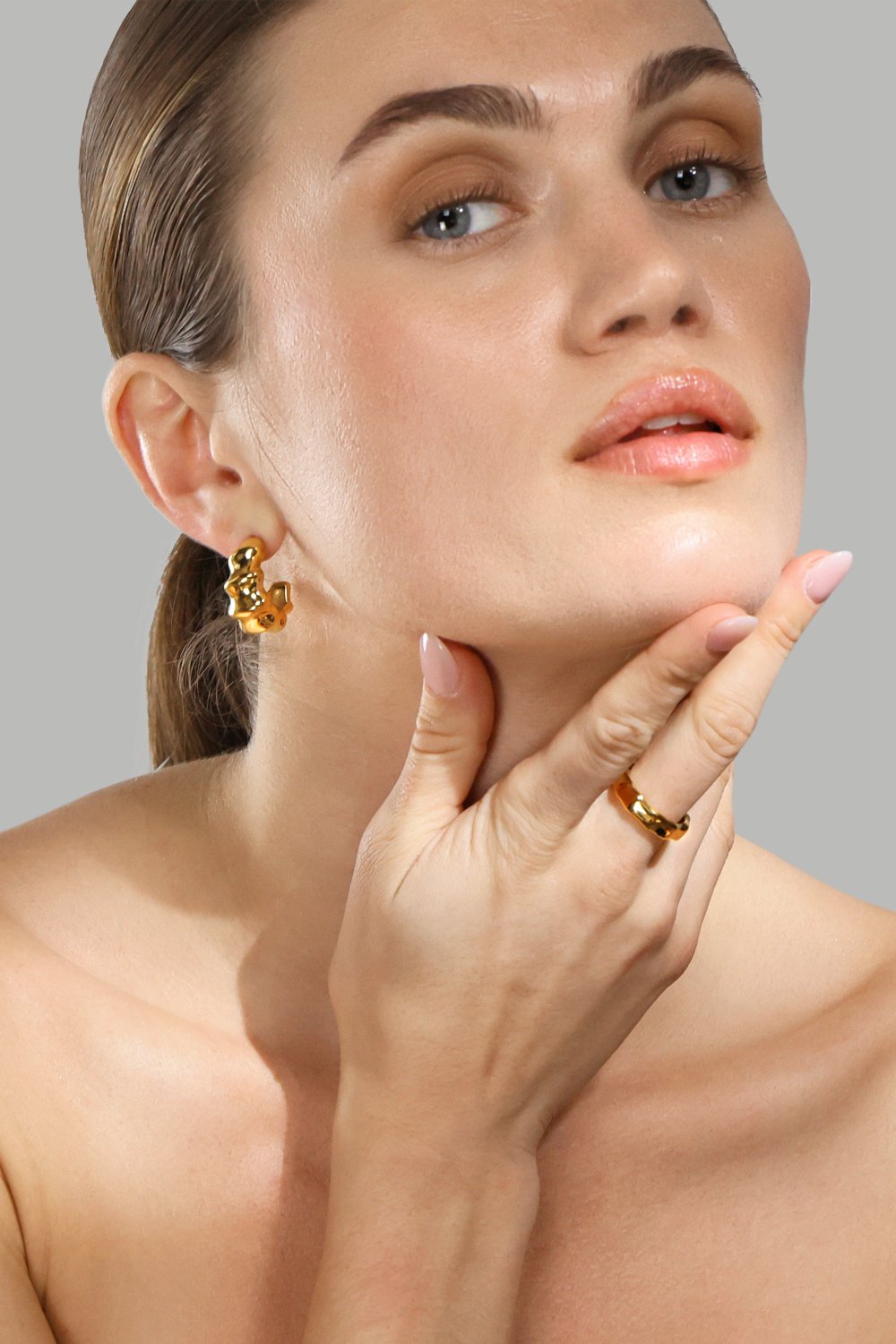 Sormus Sculpted Flow - 18k Kullattu