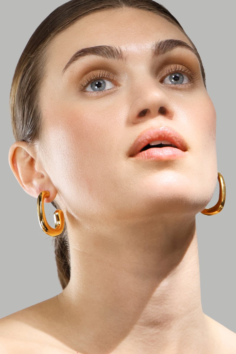 Korvakoru Elegant Curve - 18k Kullattu