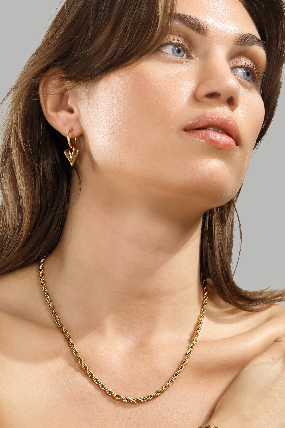Korvakorut Heart Drop - 18k Kullatut