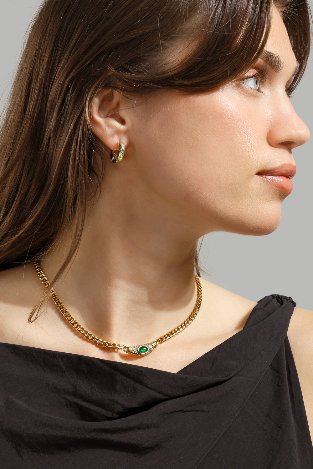 Korvakoru Luxe Ripple Hoops - 18k Kullattu