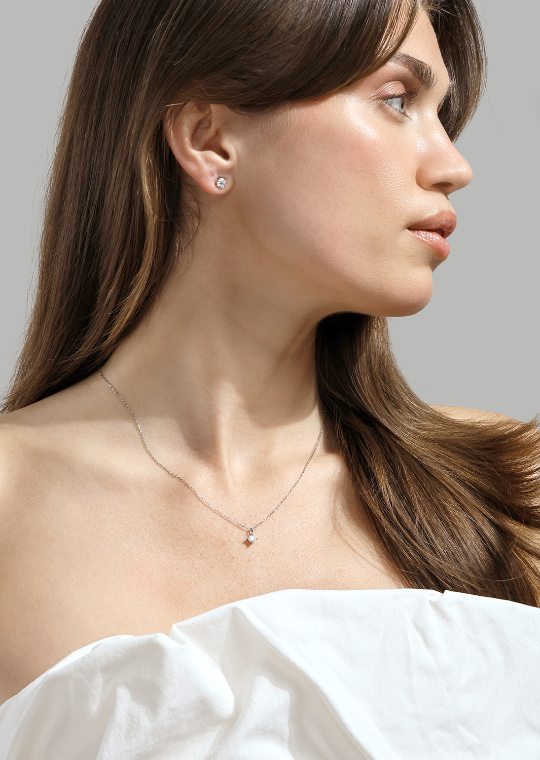 Heartlight Solitaire Sormus - Silver Plated