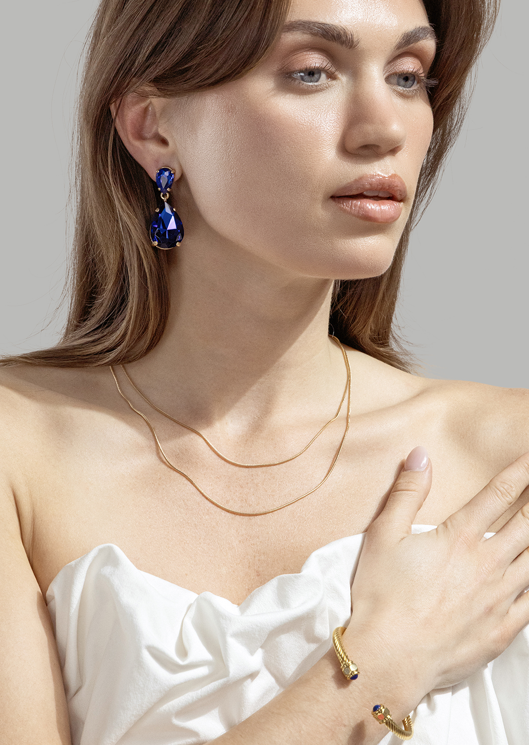 Azulora Blue Korvakorut – 18k Kullatut