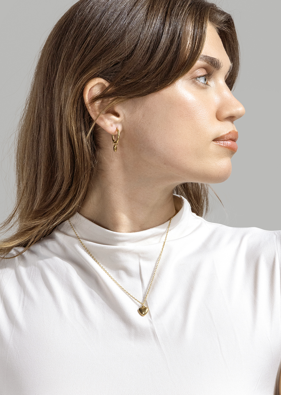 Korvakoru Heart Hug Hoops - 18k Gold Plated