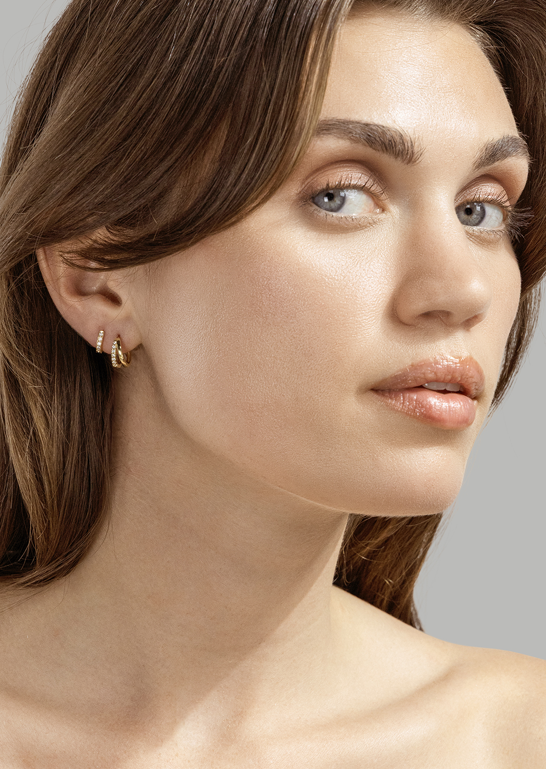 Korvakoru Aurora Curve - 18k Kullattu
