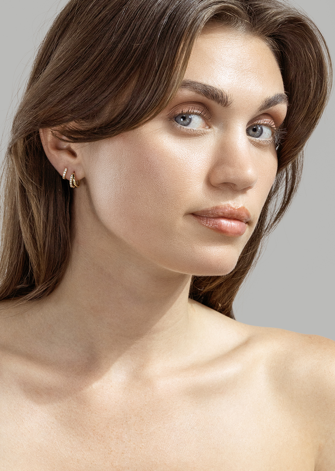Korvakoru Aurora Curve - 18k Kullattu