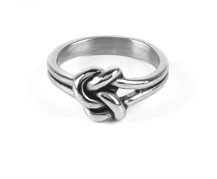 Sormus Knot - Hopeoitu