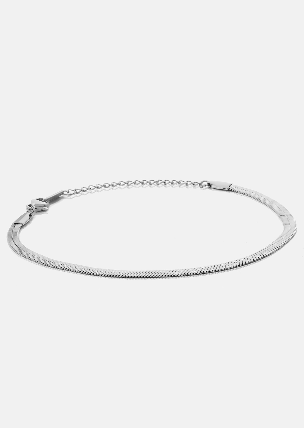 Rannekoru Sleek Chain - Hopeoitu