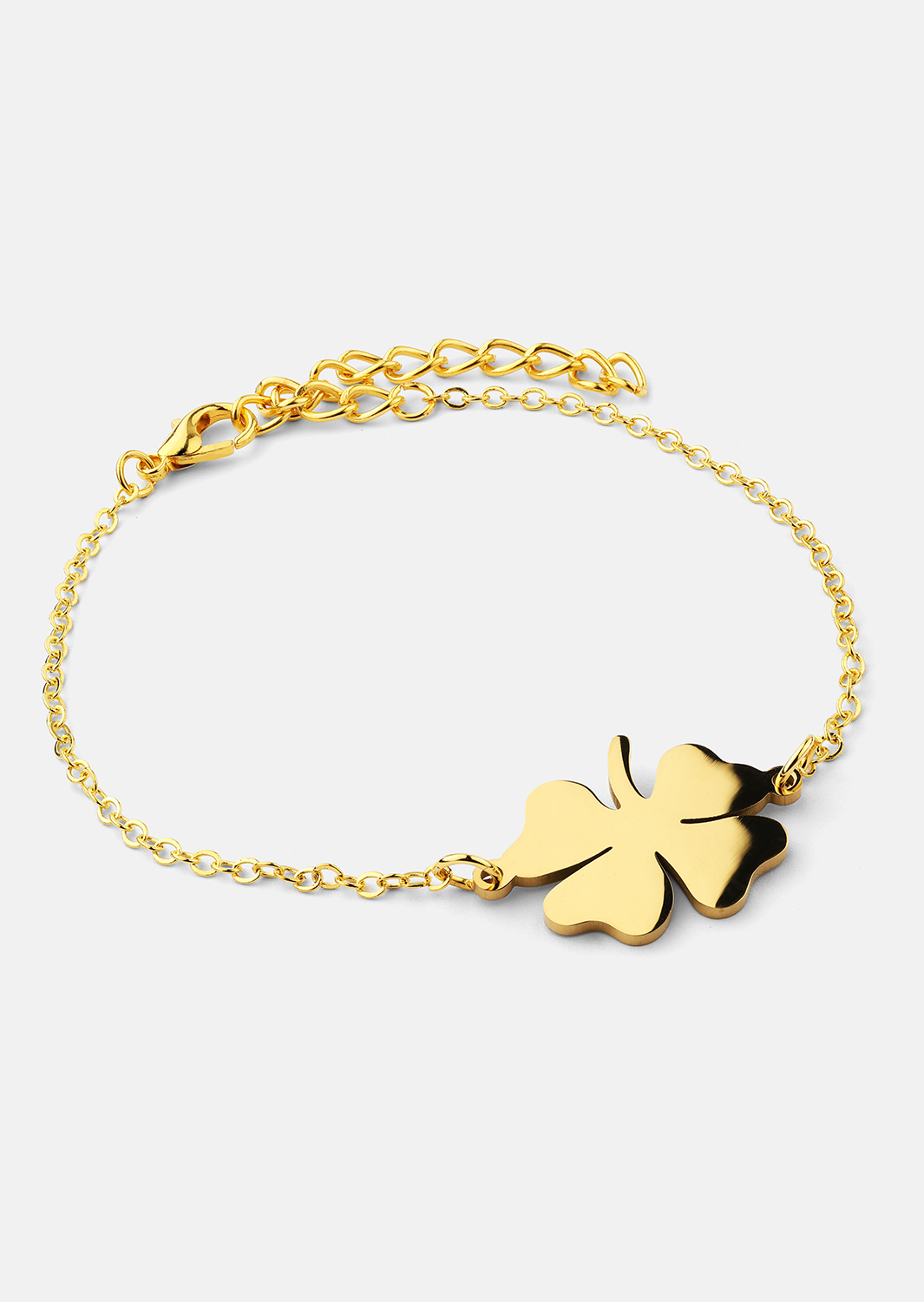 Golden Clover Charm Bracelet - 18k Kullattu