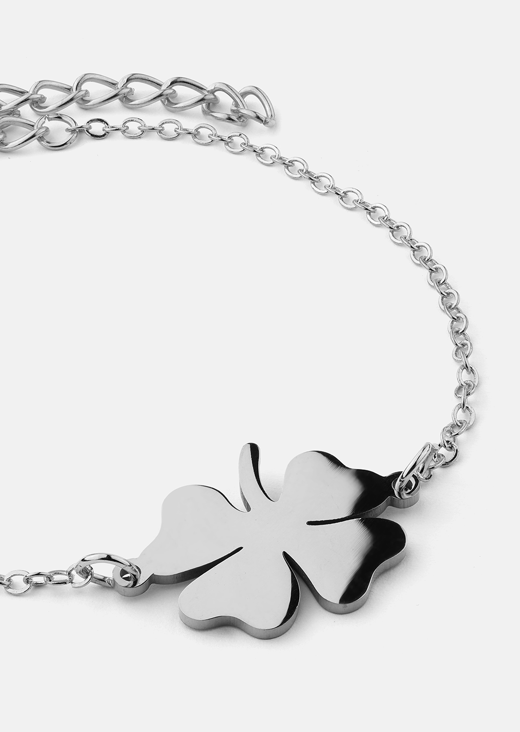 Golden Clover Charm Bracelet - Hopeoitu