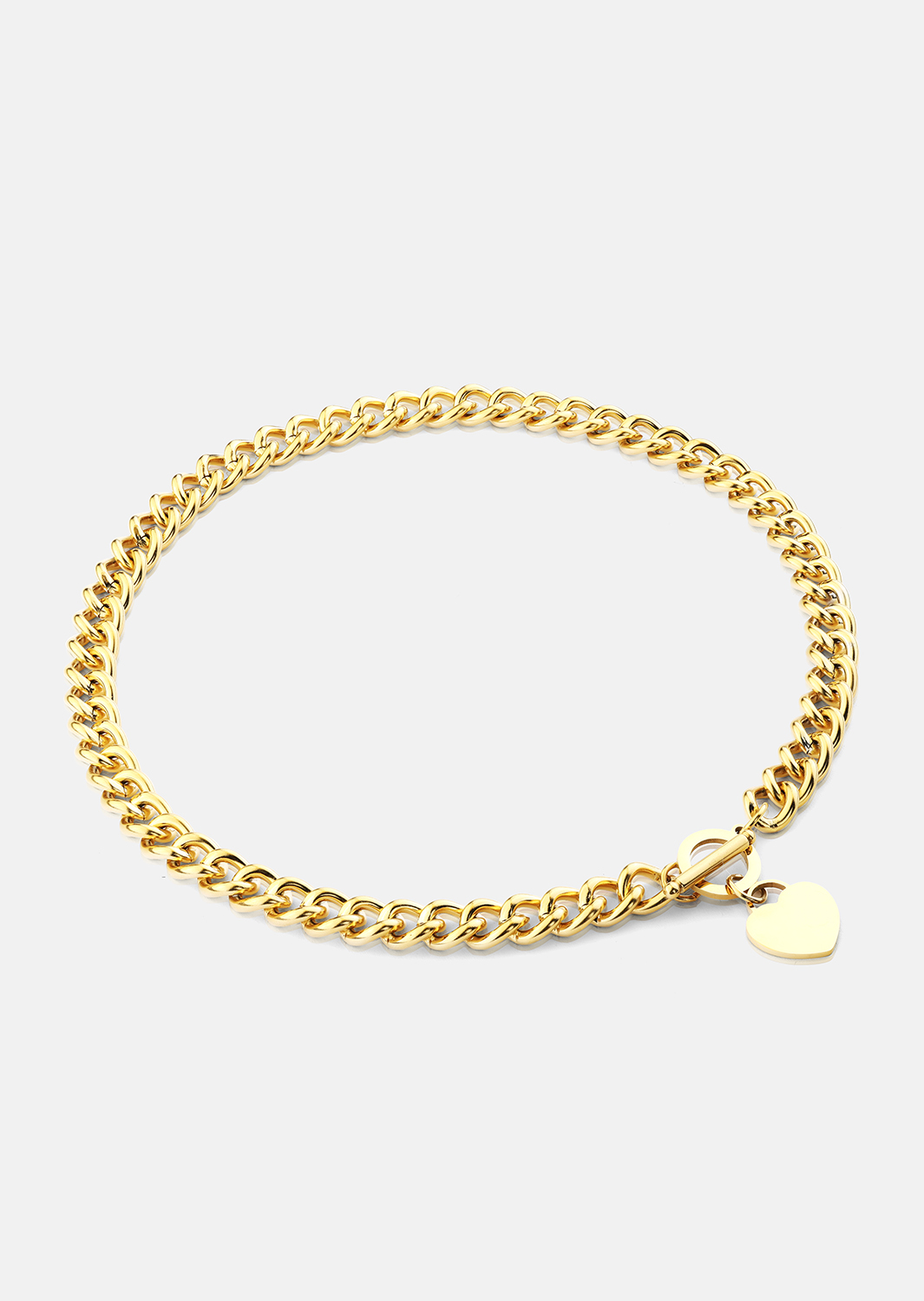 Luxe Circle Charm Necklace - 18k Kullattu
