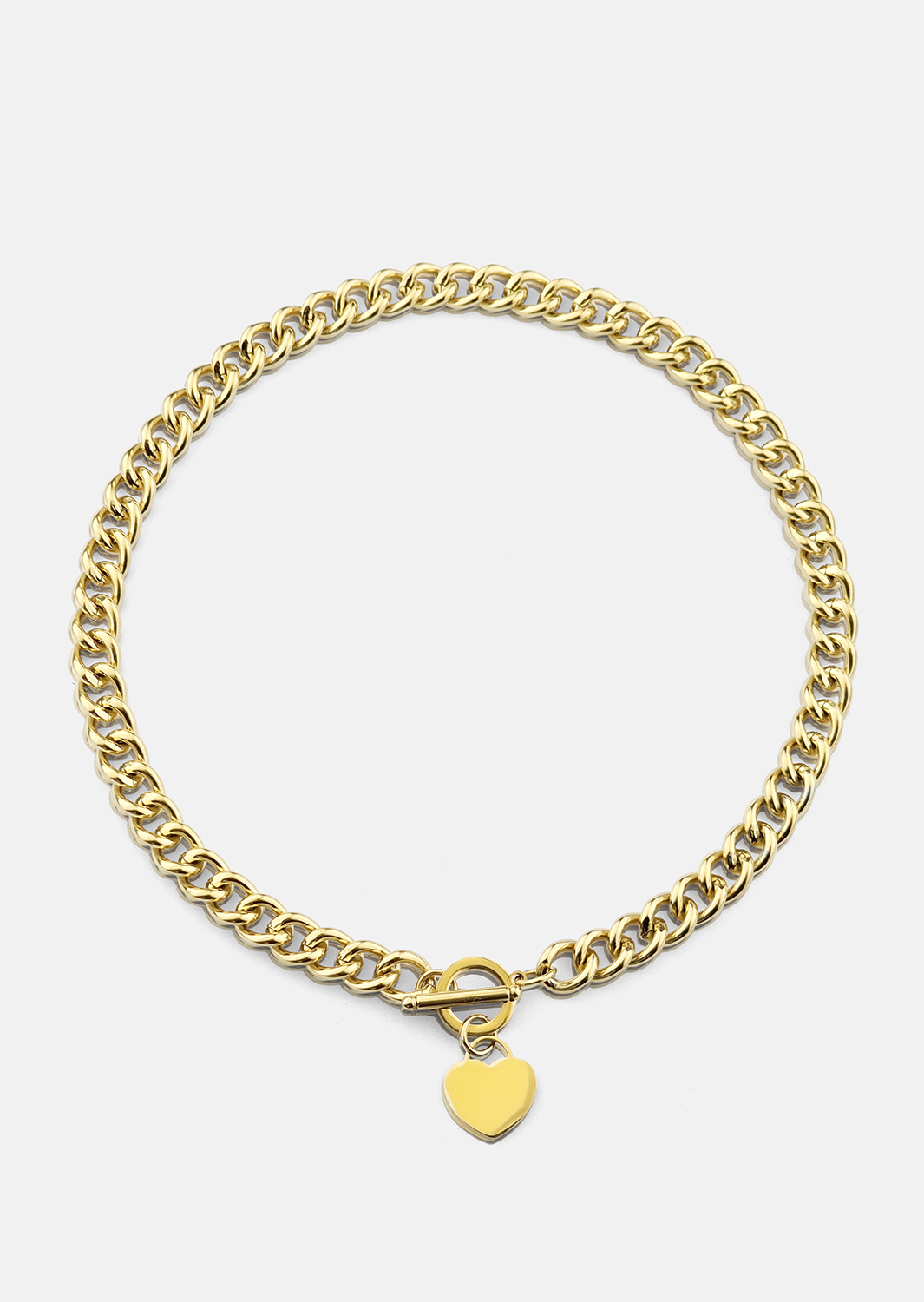 Luxe Circle Charm Necklace - 18k Kullattu