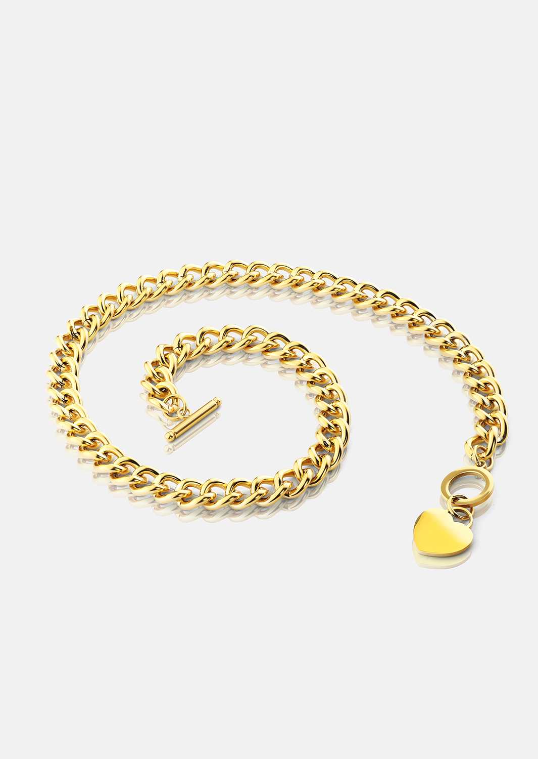 Luxe Circle Charm Necklace - 18k Kullattu