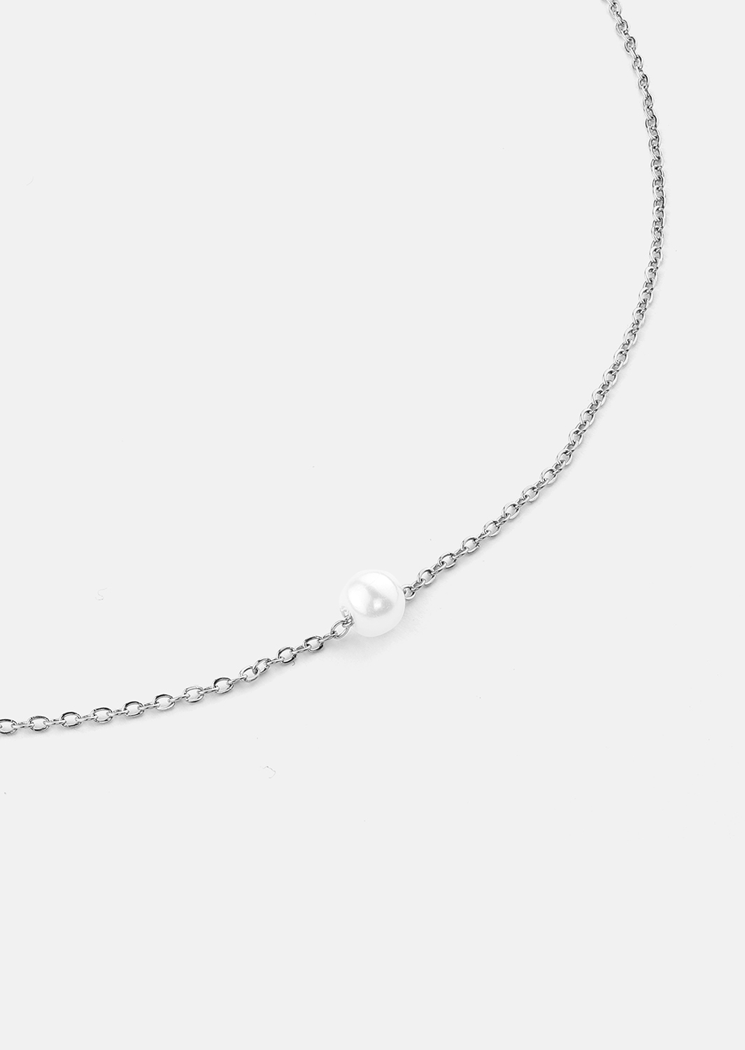Kaulakoru Pearl Grace – Hopeoitu