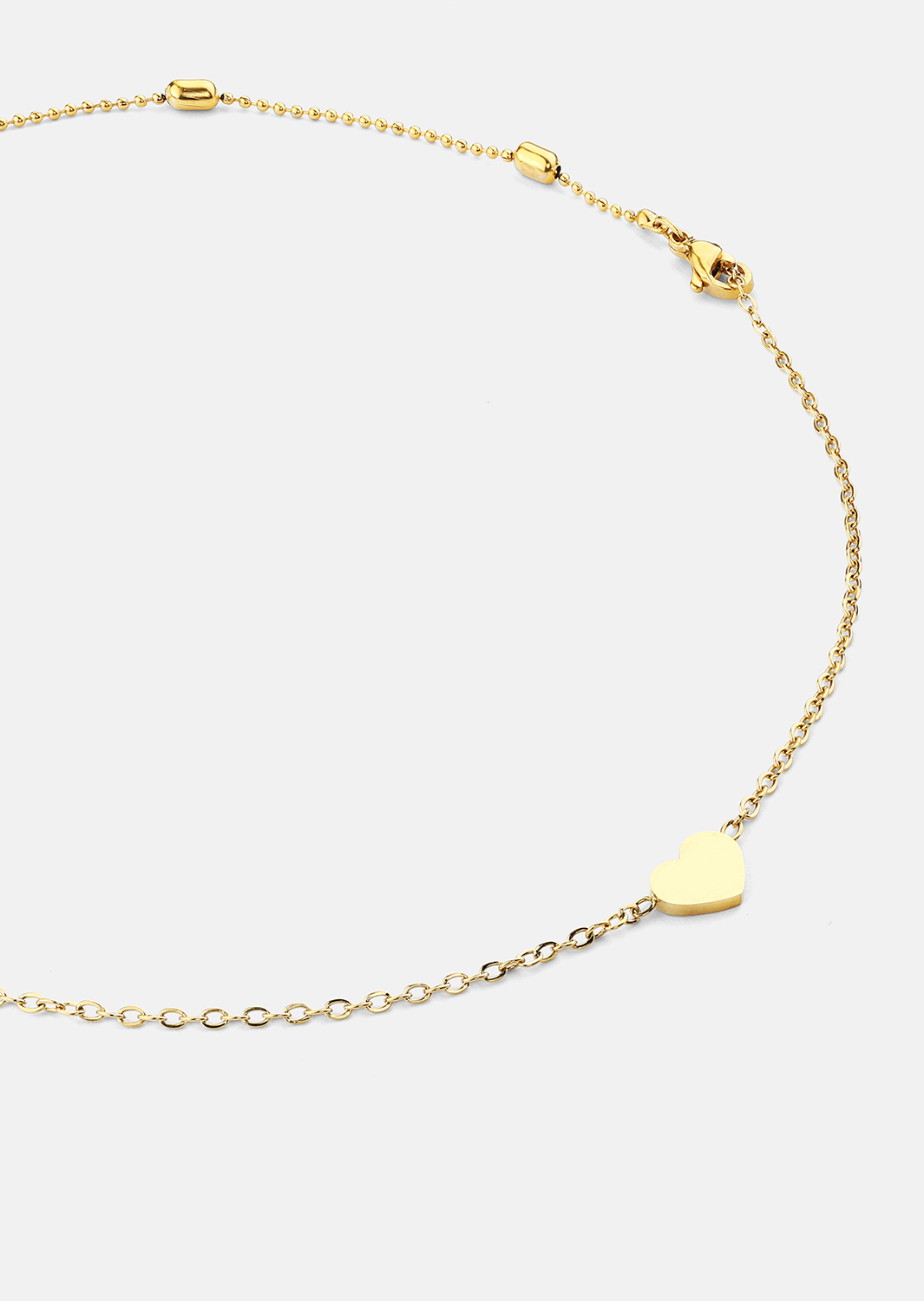 Rannekoru Heart Chain – 18k Kullattu