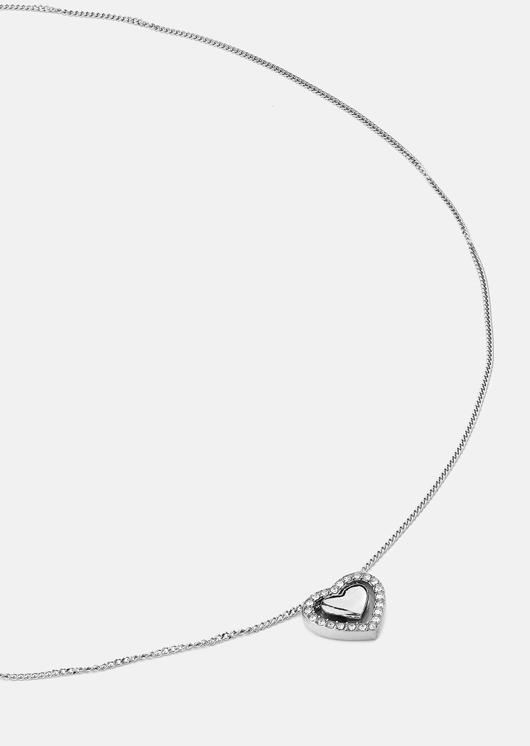 Kaulakoru Heart Glow – Hopeoitu