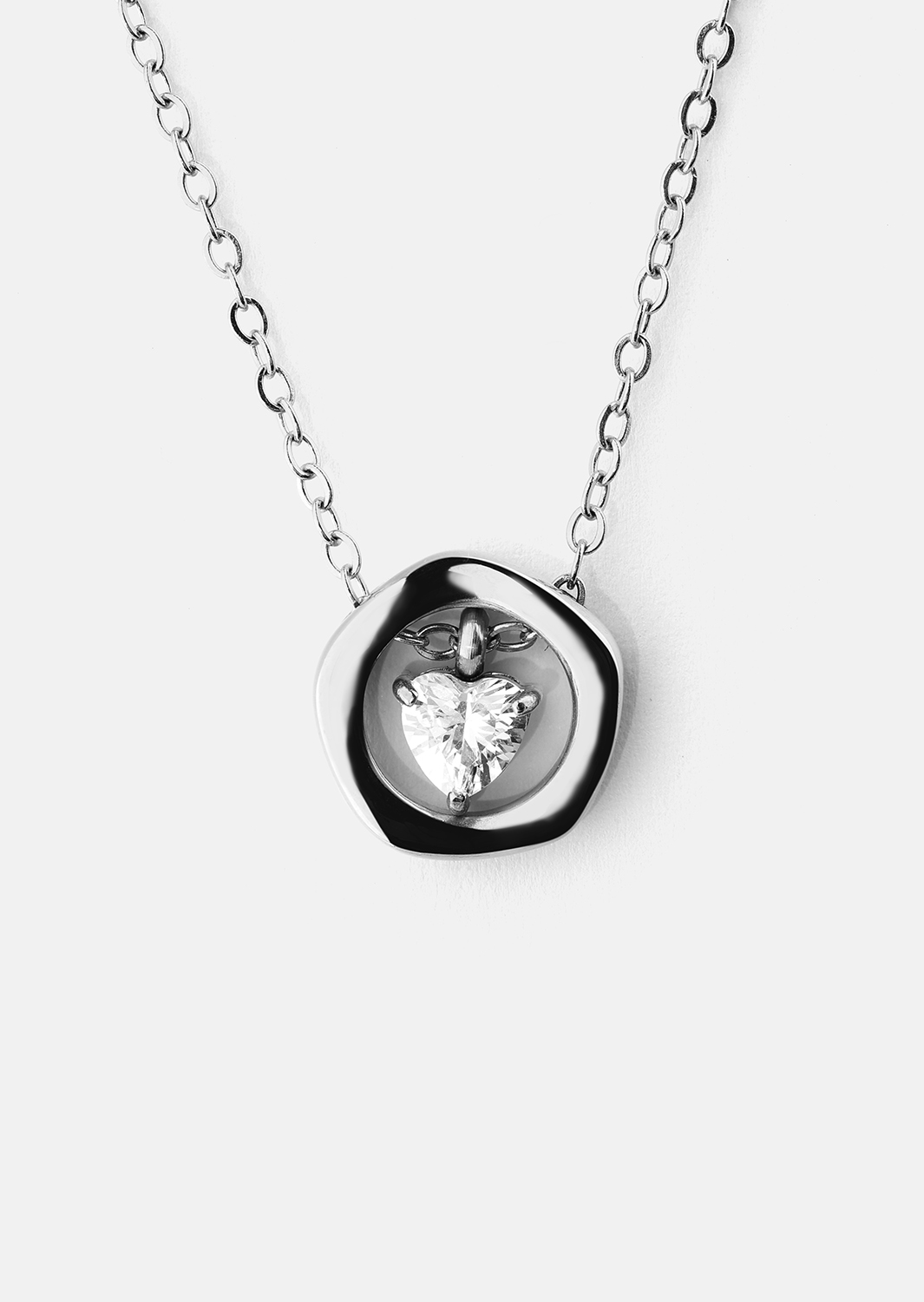 Kaulakoru Silver Heart – Hopeoitu