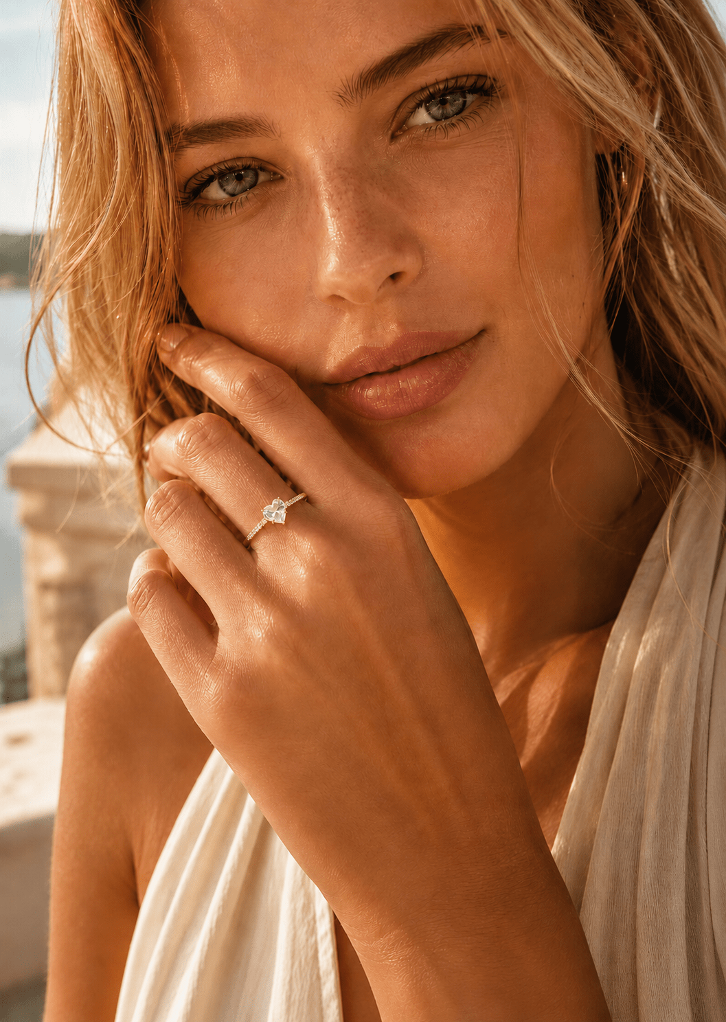 Heartlight Solitaire Sormus - 18k Kullattu