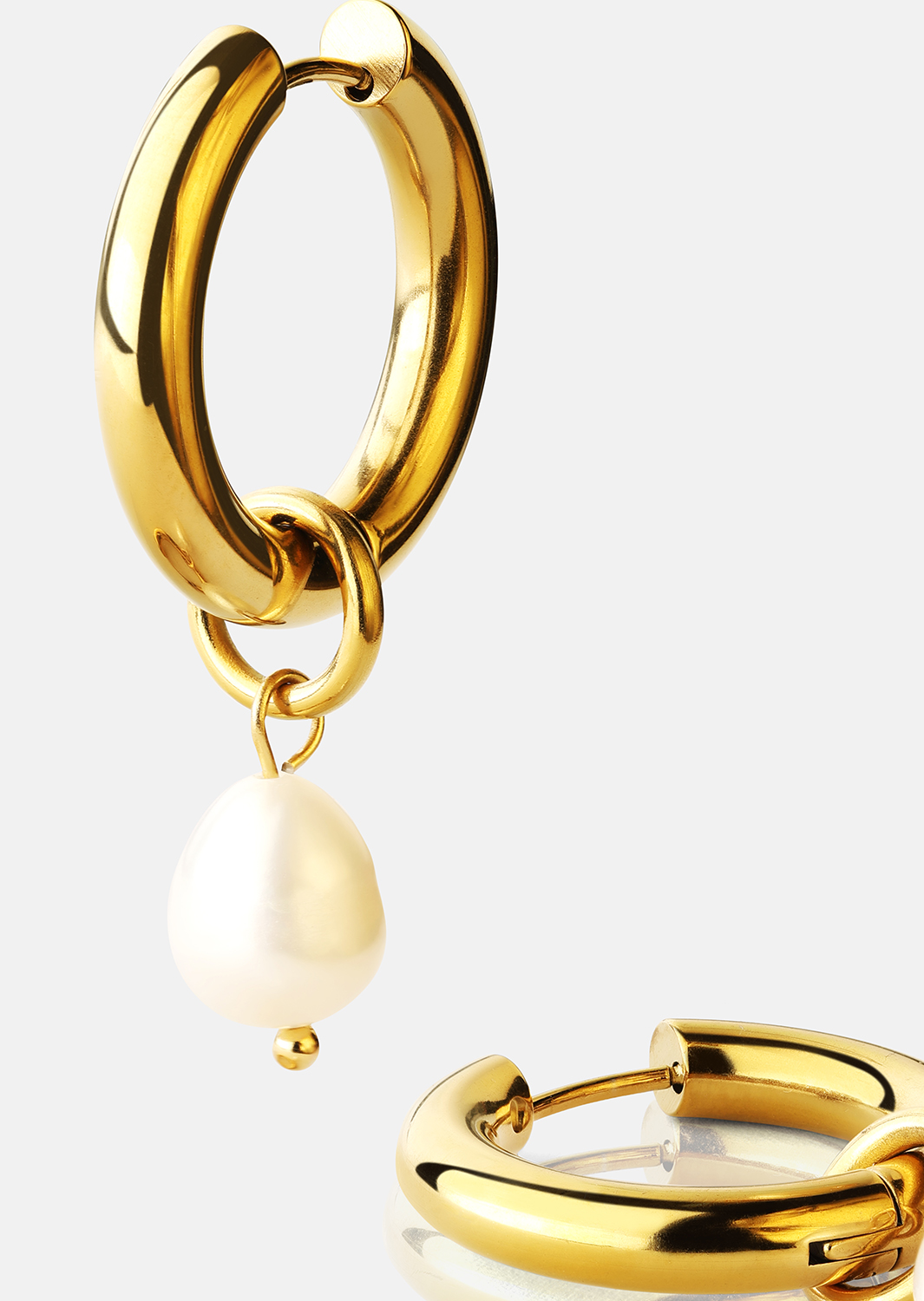 Korvakoru Pearl Drop - 18k Kullattu
