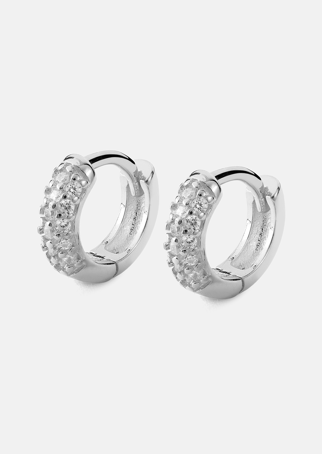 Korvakoru Shimmer Hoops - Hopeoitu