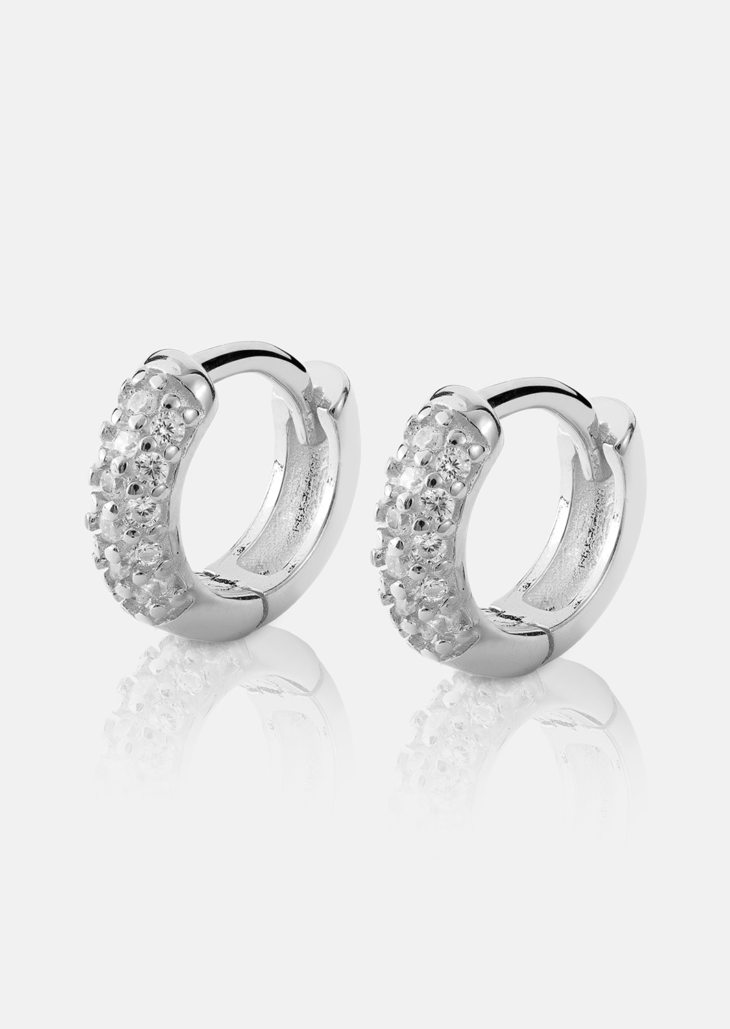 Korvakoru Shimmer Hoops - Hopeoitu