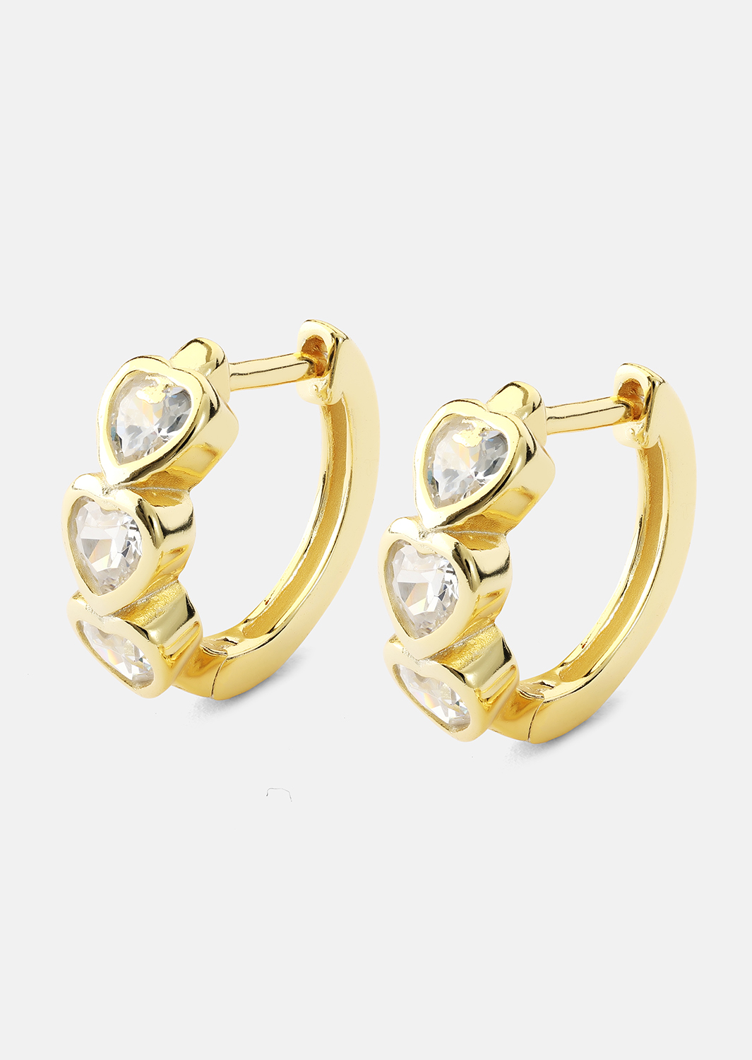 Korvakoru Heart Hoops - 18k Kullattu
