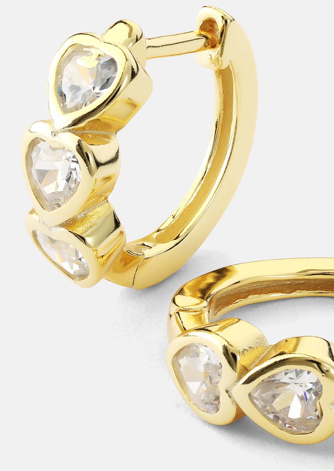 Korvakoru Heart Hoops - 18k Kullattu