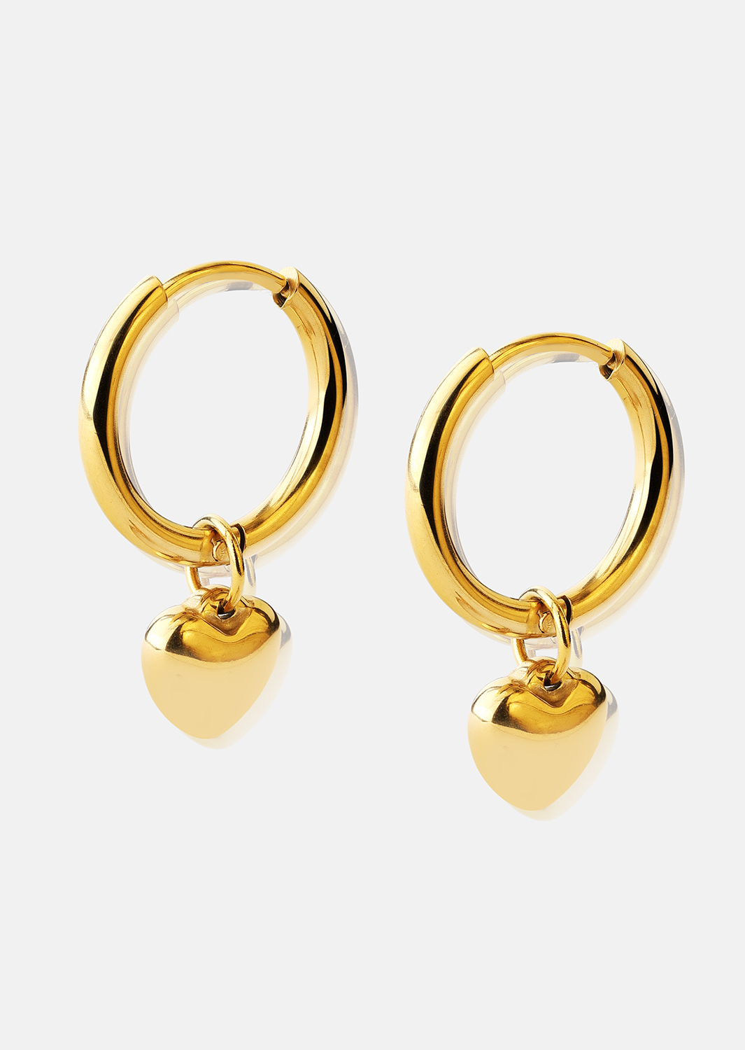 Korvakoru Heart Hug Hoops - 18k Gold Plated
