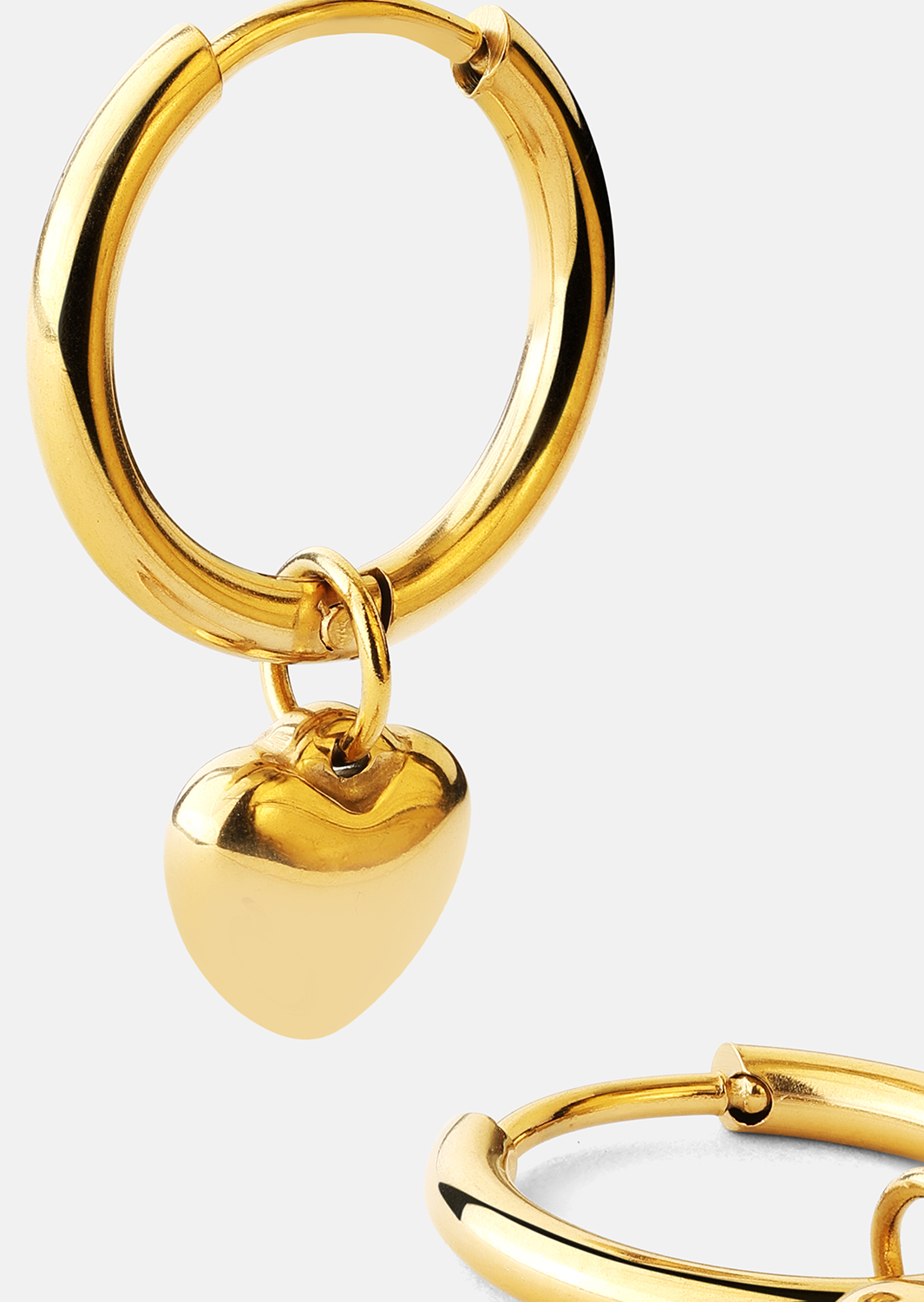 Korvakoru Heart Hug Hoops - 18k Gold Plated