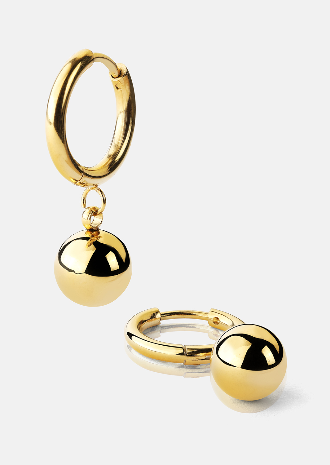 Korvakoru Golden Orbit Hoops - 18k Kullattu