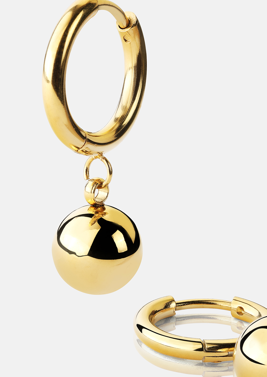 Korvakoru Golden Orbit Hoops - 18k Kullattu