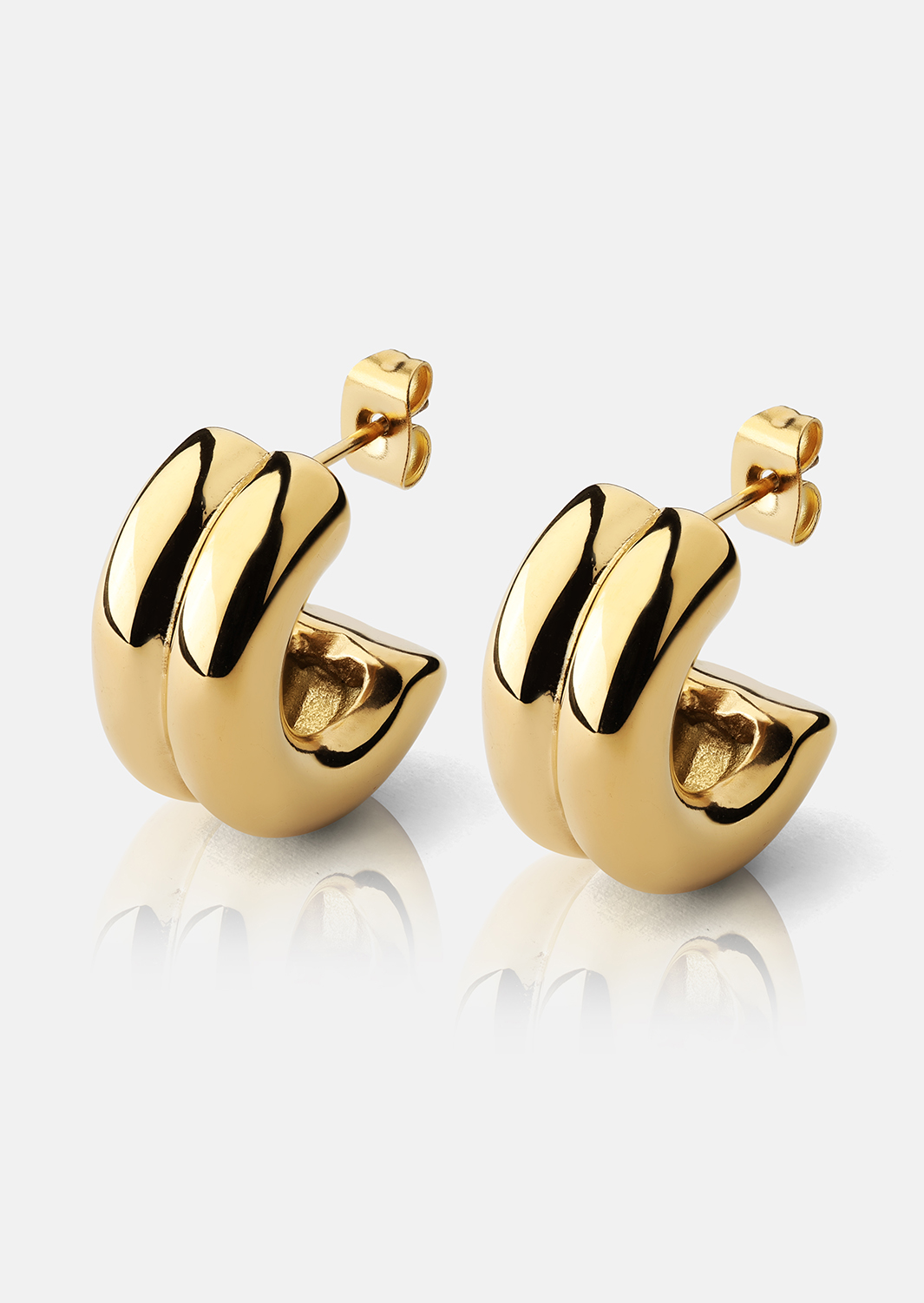 Korvakoru Bold Curve - 18k Kullattu