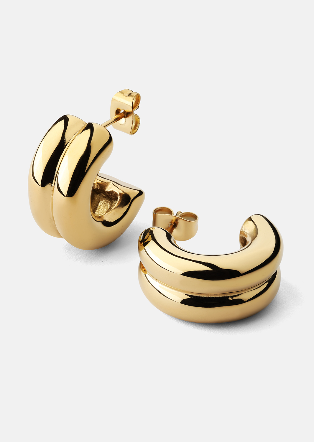 Korvakoru Bold Curve - 18k Kullattu
