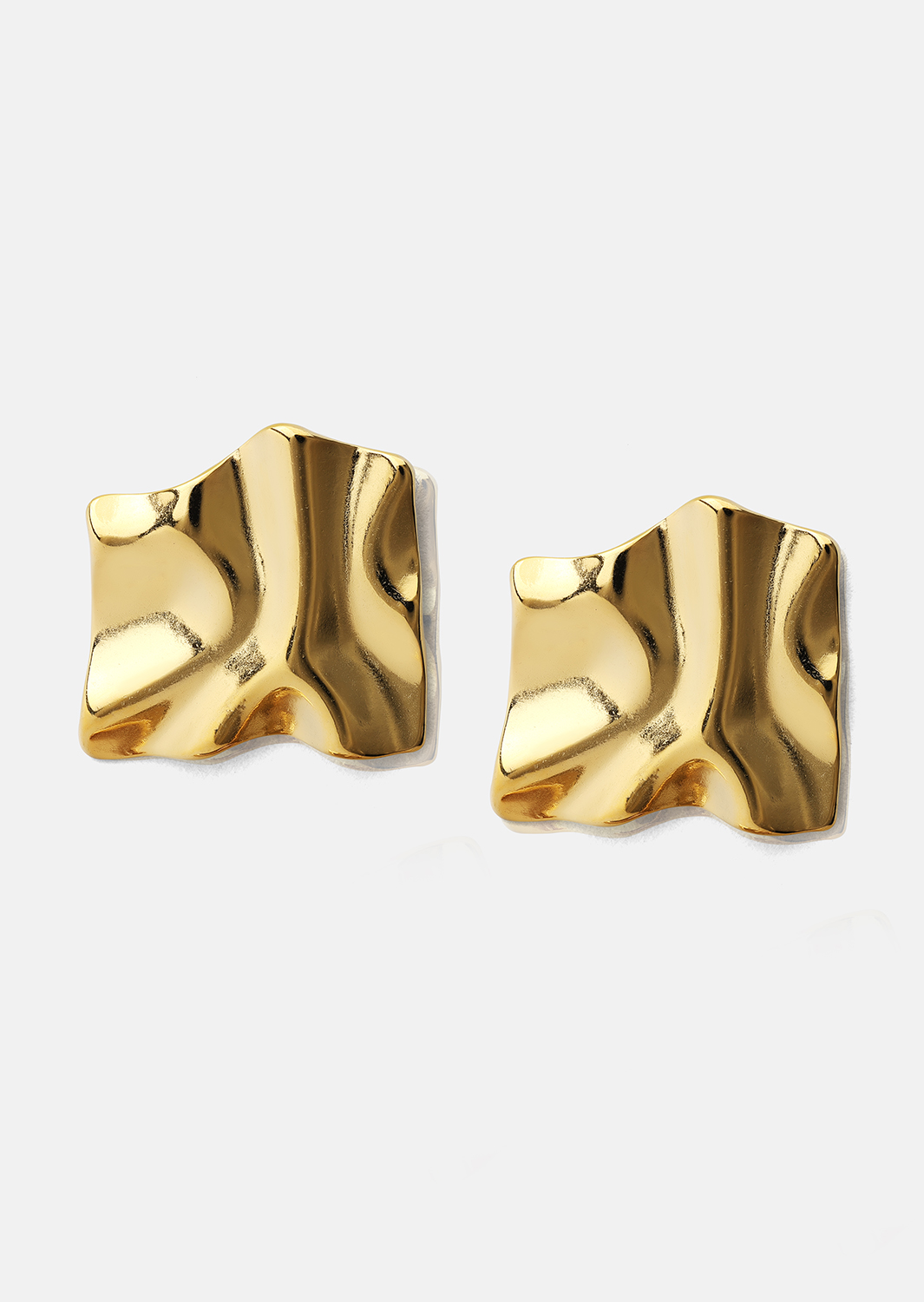 Korvakoru Golden Ripple Studs - 18k Gold Plated