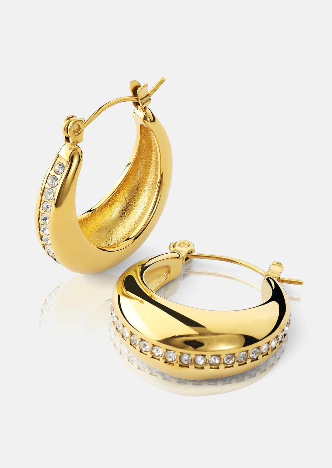 Korvakorut Gleaming Curve – 18k Kullatut