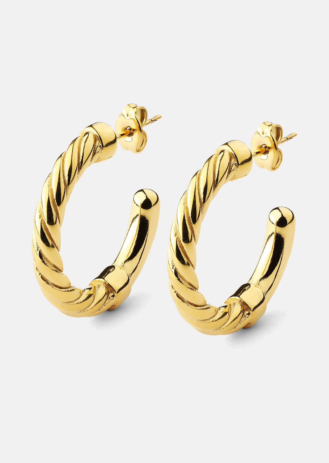 Korvakorut Twistade Hoops – 18k Kullatut