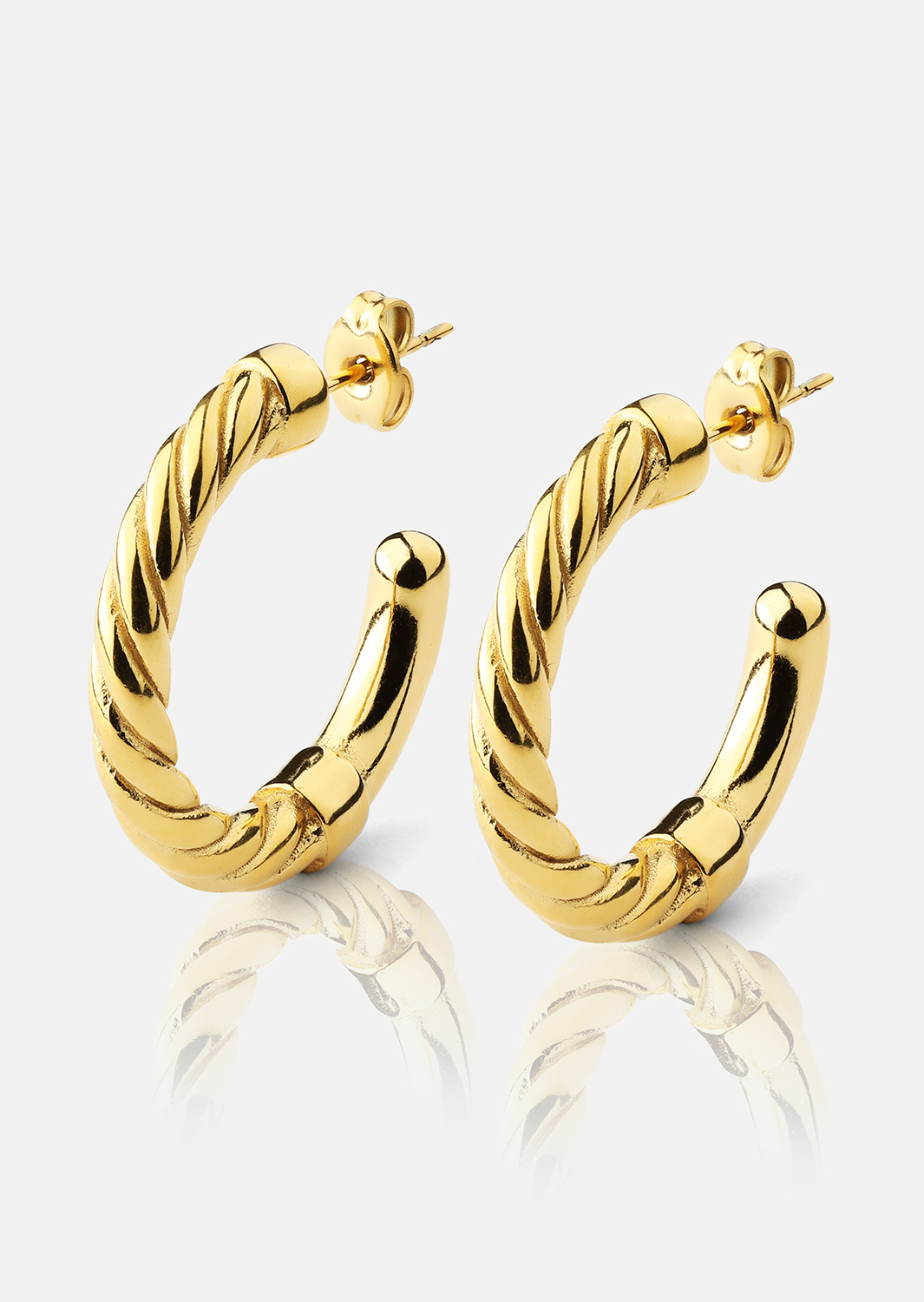 Korvakorut Twistade Hoops – 18k Kullatut