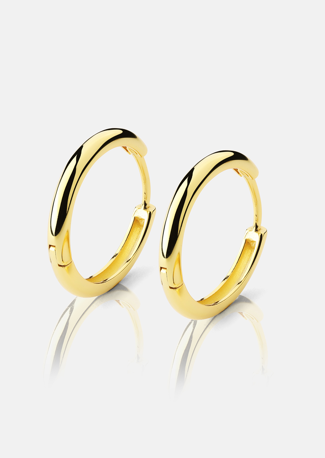 Korvakoru Shine Hoops - 18k Kullattu