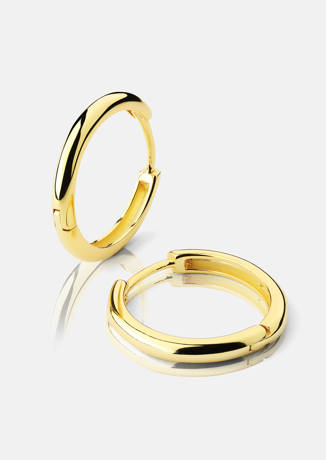 Korvakoru Shine Hoops - 18k Kullattu